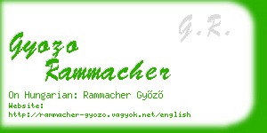 gyozo rammacher business card