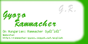 gyozo rammacher business card